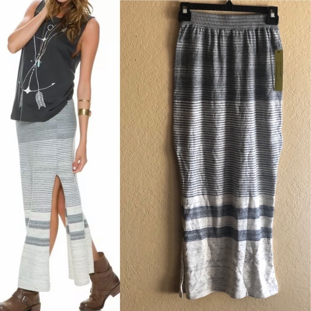 Kersh Women's Naomi Space dye Maxi Skirt Gray